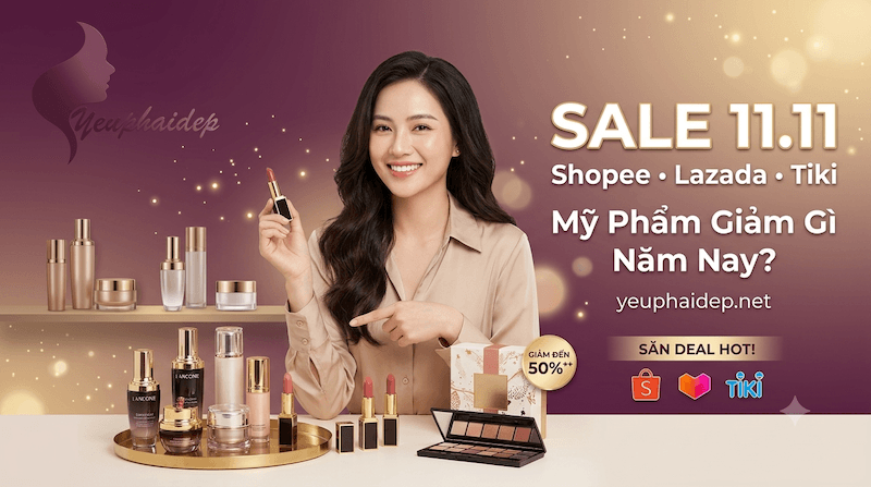 Sale 11.11 Shopee, Lazada, Tiki: Mỹ Phẩm Giảm Gì Năm Nay?