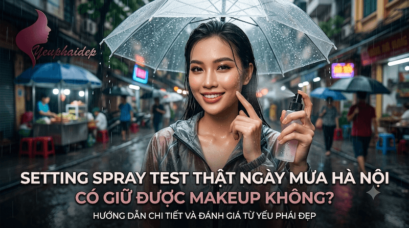 Setting Spray Test Thật Ngày Mưa Hà Nội: Có Giữ Được Makeup Không?