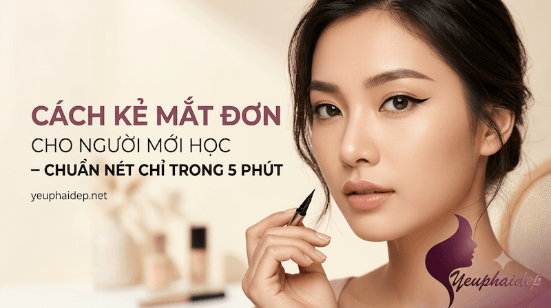 Cách kẻ mắt đơn cho người mới học – Chuẩn nét chỉ trong 5 phút
