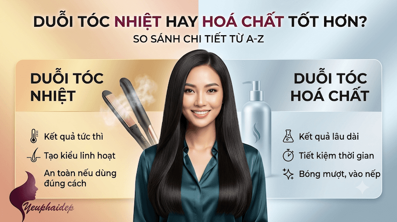 Duỗi Tóc Nhiệt Hay Hoá Chất Tốt Hơn? So Sánh Chi Tiết Từ A-Z
