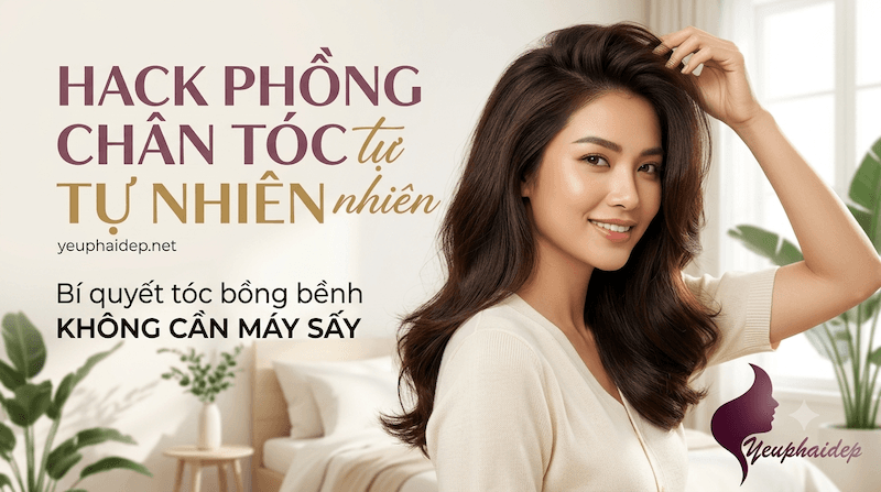 Hack Phồng Chân Tóc Tự Nhiên - Bí Quyết Tóc Bồng Bềnh Không Cần Máy Sấy