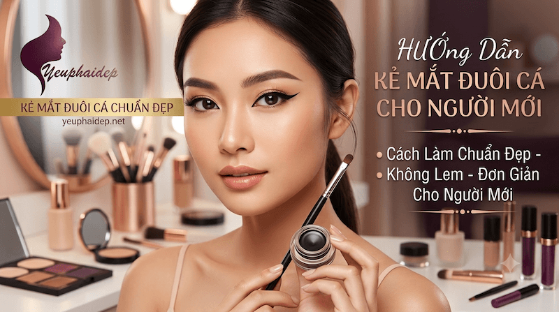 Kẻ Mắt Đuôi Cá Cách Làm Chuẩn Đẹp, Không Lem Cho Người Mới