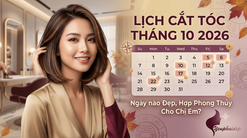 Lịch cắt tóc tháng 10 2026: Ngày nào đẹp, hợp phong thủy cho chị em?