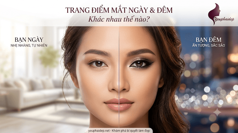 Trang điểm mắt ngày và đêm khác nhau thế nào?