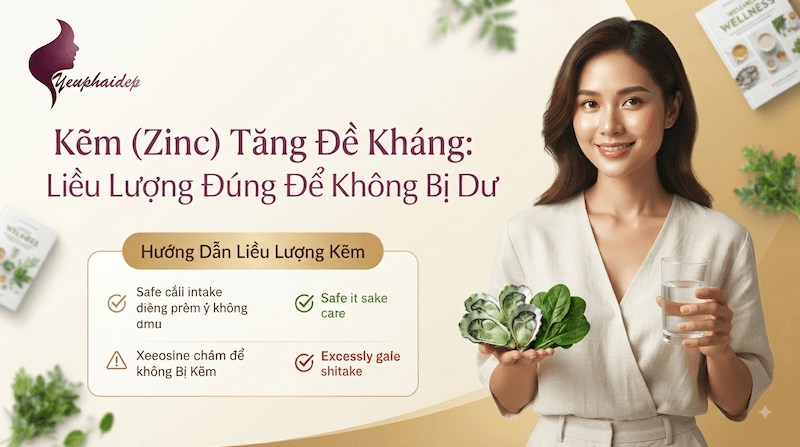 Kẽm (Zinc) Tăng Đề Kháng: Liều Lượng Đúng Để Không Bị Dư