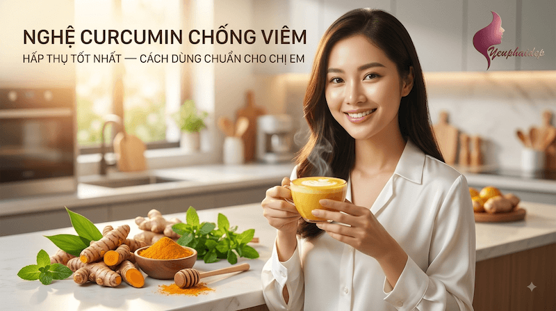 Nghệ Curcumin Chống Viêm Hấp Thụ Tốt Nhất — Cách Dùng Chuẩn Cho Chị Em