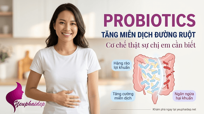 Probiotics tăng miễn dịch đường ruột: Cơ chế thật sự chị em cần biết