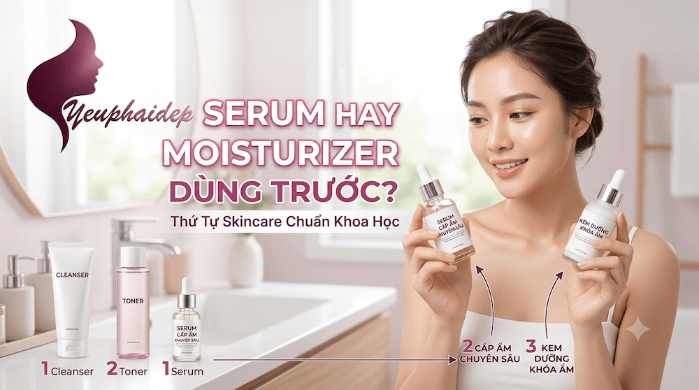 Serum Hay Moisturizer Dùng Trước? Thứ Tự Skincare Chuẩn Khoa Học