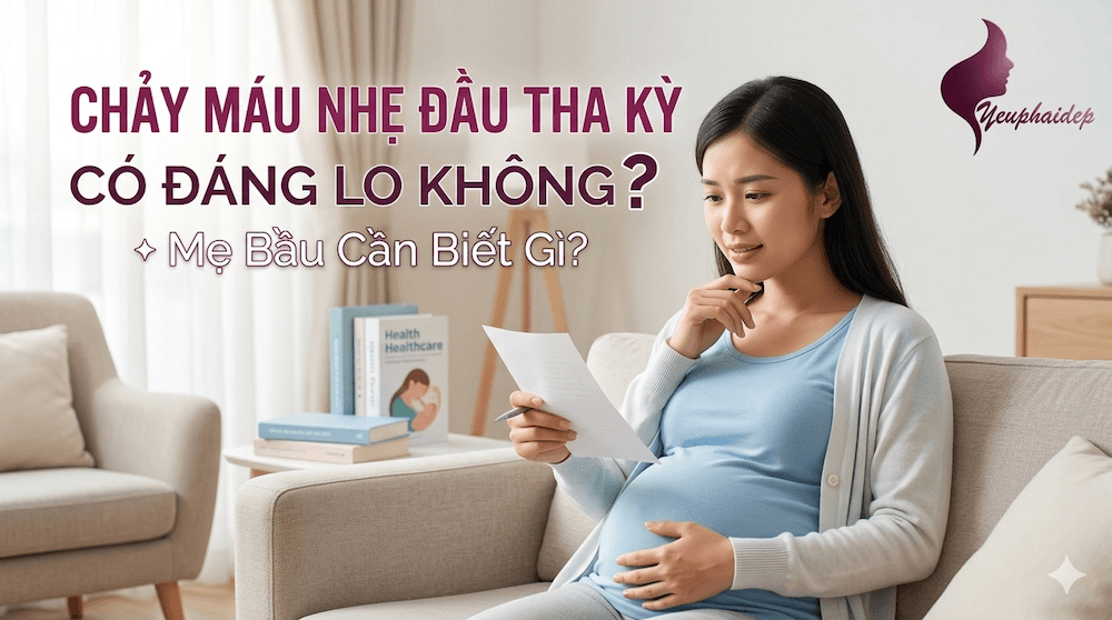 Chảy Máu Nhẹ Đầu Thai Kỳ Có Đáng Lo Không? Mẹ Bầu Cần Biết Gì?