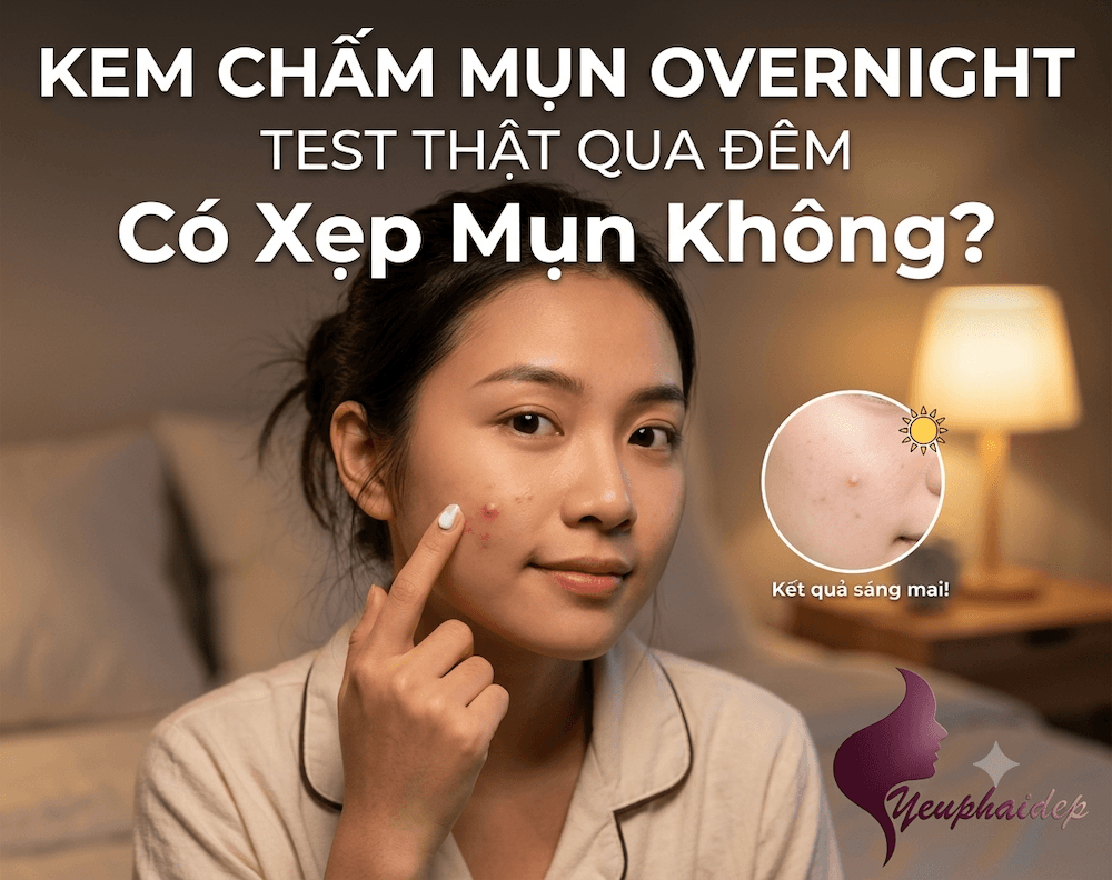 Kem Chấm Mụn Overnight: Test Thật Qua Đêm Có Xẹp Mụn Không?